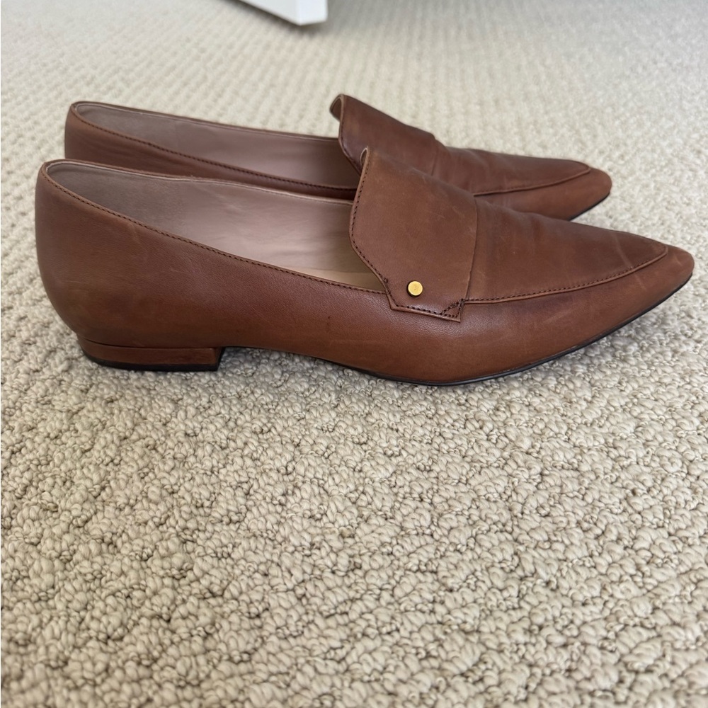 Women Brown Leather Loafers 27 Edit Size 9.5